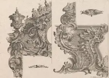 Suggestions for the Decoration of a Door and Window Frame, Plate 2 from Au..., Printed ca. 1750-56. Creator: Johann Sebastian Muller