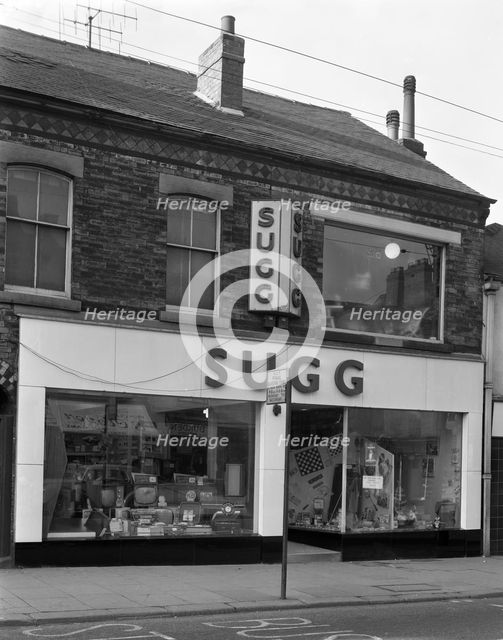 Sugg's shop, Rotherham, South Yorkshire, 1960. Creator: Michael Walters.