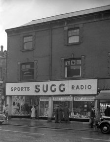 Sugg Sports and Radio, High Street, Scunthorpe, Lincolnshire, 1960. Creator: Michael Walters