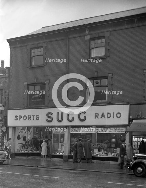 Sugg Sports and Radio, High Street, Scunthorpe, Lincolnshire, 1960. Creator: Michael Walters.