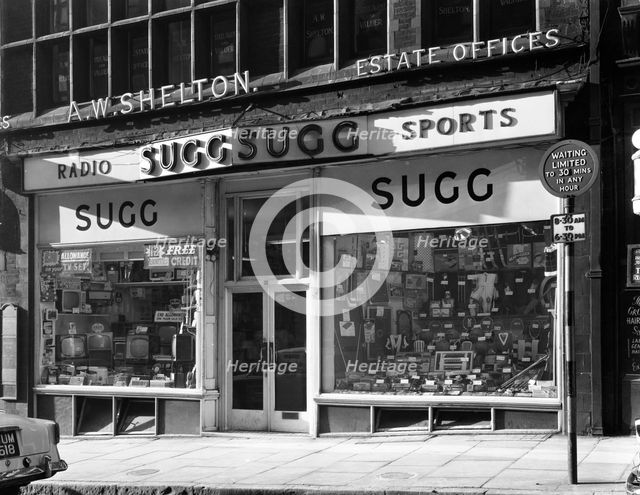 Sugg Sports, King Street branch, Nottingham, Nottinghamshire, 1960.  Creator: Michael Walters.
