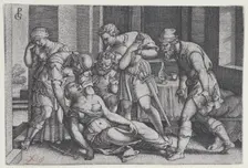 Suicide of Lucretia, from Scenes from Roman History. Creator: Georg Pencz