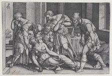 Suicide of Lucretia, from Scenes from Roman History. Creator: Georg Pencz
