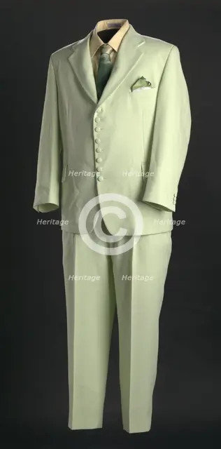 Suit, shirt, and handkerchief worn by Ira Tucker Sr., late 20th century. Creators: San Carlo, John Forsyth Shirt Co. Ltd..