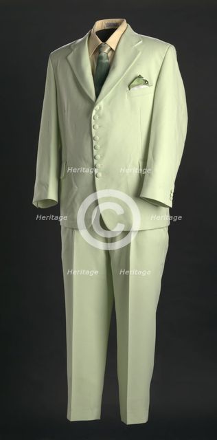 Suit, shirt, and handkerchief worn by Ira Tucker Sr., late 20th century. Creators: San Carlo, John Forsyth Shirt Co. Ltd..