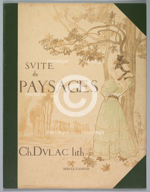 Suite de Paysages: Cover, 1892-1893. Creator: Charles Marie Dulac (French, 1865-1898); Eugène Martial Simas (French, 1862-1926); Monrocq.