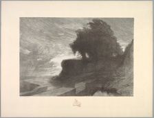 Suite de Paysages: Landscape, Plate 4, Remarque, Snake, 1892-1893. Creator: Charles Marie Dulac (French, 1865-1898); Printer: Lemercier, Imprimeur Lemercier (per colophon)