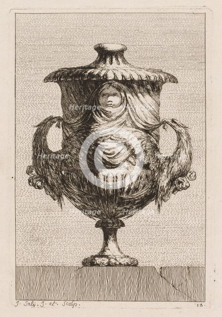 Suite of Vases: Plate 12, 1746. Creator: Jacques François Saly (French, 1717-1776).