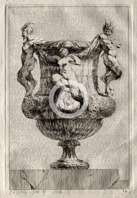 Suite of Vases: Plate 14, 1746. Creator: Jacques François Saly (French, 1717-1776).