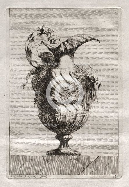 Suite of Vases: Plate 16, 1746. Creator: Jacques François Saly (French, 1717-1776).