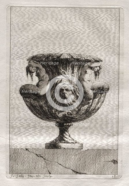 Suite of Vases: Plate 18, 1746. Creator: Jacques François Saly (French, 1717-1776).