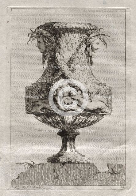 Suite of Vases: Plate 20, 1746. Creator: Jacques François Saly (French, 1717-1776).