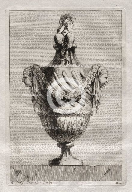 Suite of Vases: Plate 21, 1746. Creator: Jacques François Saly (French, 1717-1776).
