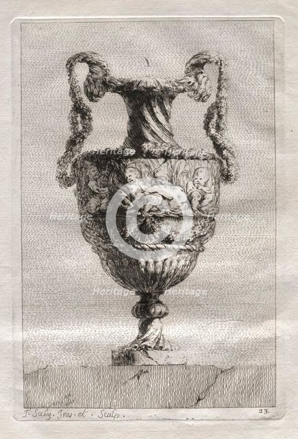 Suite of Vases: Plate 23, 1746. Creator: Jacques François Saly (French, 1717-1776).
