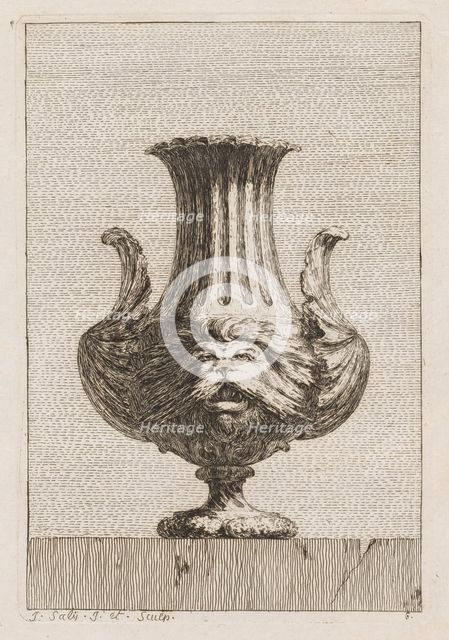 Suite of Vases: Plate 6, 1746. Creator: Jacques François Saly (French, 1717-1776).