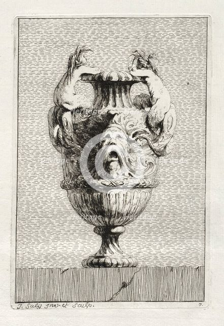 Suite of Vases: Plate 7, 1746. Creator: Jacques François Saly (French, 1717-1776).