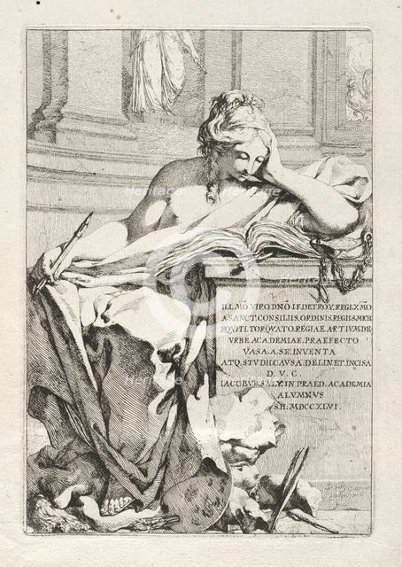 Suite of Vases: Title Page, 1746. Creator: Jacques François Saly (French, 1717-1776).