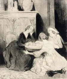 Suivez bien mon raisonnement, Eudoxie..., 1844. Creator: Honore Daumier