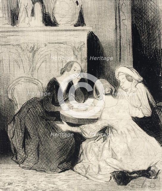 Suivez bien mon raisonnement, Eudoxie..., 1844. Creator: Honore Daumier.