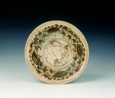 Sukothai-Turiang stoneware dish with fish amid water reeds, Thailand, 14th-15th century
