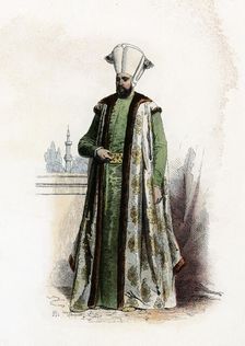 Suleiman III (1642-1691). Ottoman Sultan, engraving, 1870