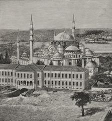 Suleymaniye Mosque designed by architect Mimar Sinan, Istanbul, Turkey, 1878. Ottoman architecture. Creator: Mimar Sinan