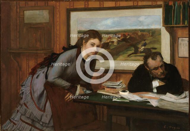 Sulking, ca. 1870. Creator: Edgar Degas.