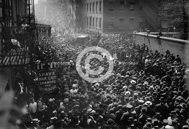 Sullivan funeral - Bowery, 1913. Creator: Bain News Service.