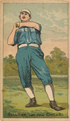 Sullivan, Left Field, Chicago, from the Gold Coin series (N284) for Gold Coin Chewing Toba..., 1887. Creator: D Buchner & Co