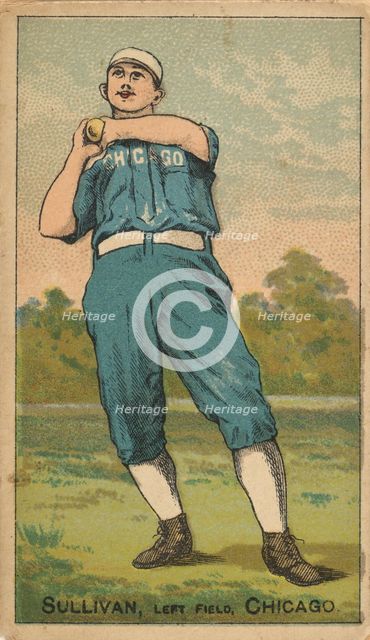 Sullivan, Left Field, Chicago, from the Gold Coin series (N284) for Gold Coin Chewing Toba..., 1887. Creator: D Buchner & Co.