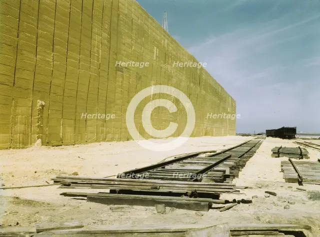Sulphur vat 60 feet high, Freeport Sulphur Co., Hoskins Mound, Texas, 1943. Creator: John Vachon.