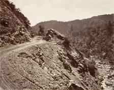 Sulphur Creek and Flume-road to Geysers, 1868-70, printed ca. 1876. Creator: Carleton Emmons Watkins