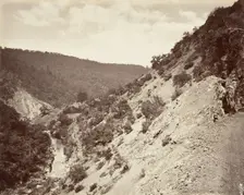 Sulphur Creek and Road to Geysers, 1868-70, printed ca. 1876. Creator: Carleton Emmons Watkins