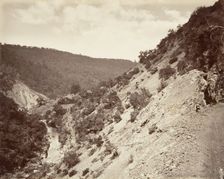 Sulphur Creek and Road to Geysers, 1868-70, printed ca. 1876. Creator: Carleton Emmons Watkins