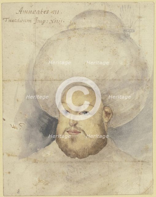 Sultan Murad III, 16th century. Creator: Melchior Lorck.