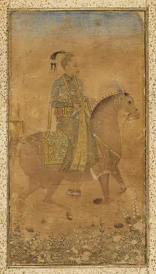 Sultan Abdullah Qutb Shah (1614-74) on Horseback, c. 1635. Creator: Unknown
