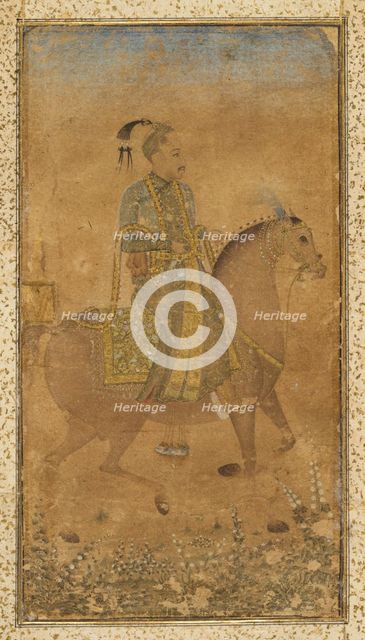 Sultan Abdullah Qutb Shah (1614-74) on Horseback, c. 1635. Creator: Unknown.