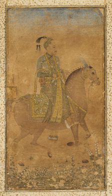 Sultan Abdullah Qutb Shah (1614-74) on Horseback, c. 1635. Creator: Unknown