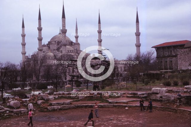 Sultan Ahmed Mosque (Blu Mosque), built 1609-1616 AD, Istanbul, c1970. Artist: CM Dixon.