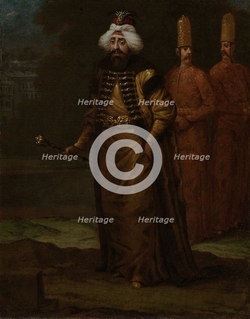 Sultan Ahmed III (1673-1736), c. 1729. Artist: Vanmour (Van Mour), Jean-Baptiste (1671-1737)