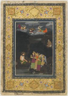 Sultan Ibrahim ibn Adham of Balkh visited by angels, early 18th century. Creator: Unknown