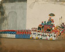 Sultan Riding an Elephant, c. 1800. Artist: Indian Art