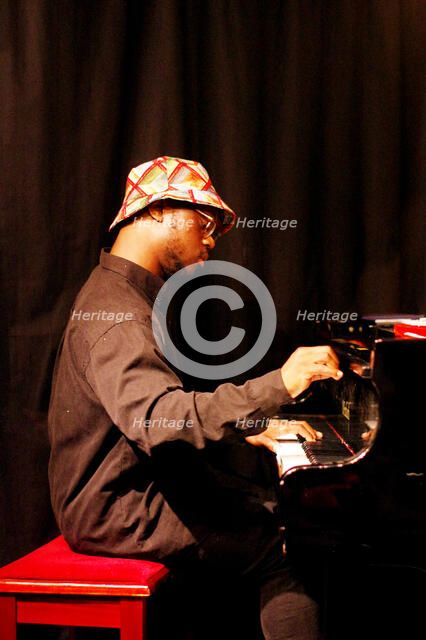 Sultan Stevenson, Sultan Stevenson Trio, Verdict Jazz Club, Brighton, East Sussex, 6 Aug 2022. Creator: Brian O'Connor.