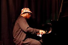 Sultan Stevenson, Sultan Stevenson Trio, Verdict Jazz Club, Brighton, East Sussex, 6 Aug 2022. Creator: Brian O'Connor