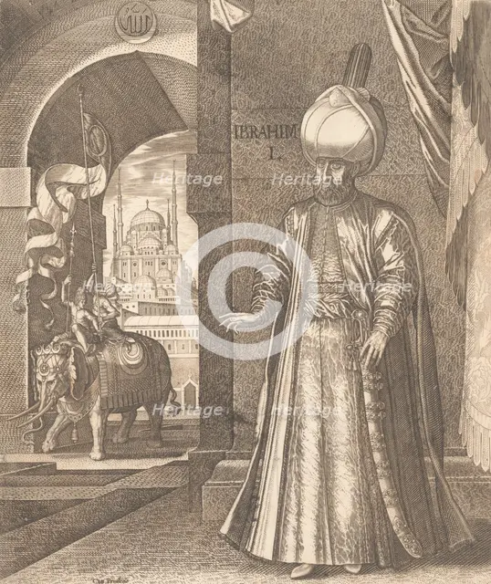 Sultan Süleyman and the Süleymaniye Mosque, Constantinople, 1574 (or earlier) , alter..., 1559-1688. Creator: Melchior Lorck.