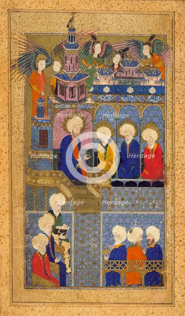 Sultan Suleyman in the Guise of King Solomon..., c1558. Creator: Unknown.