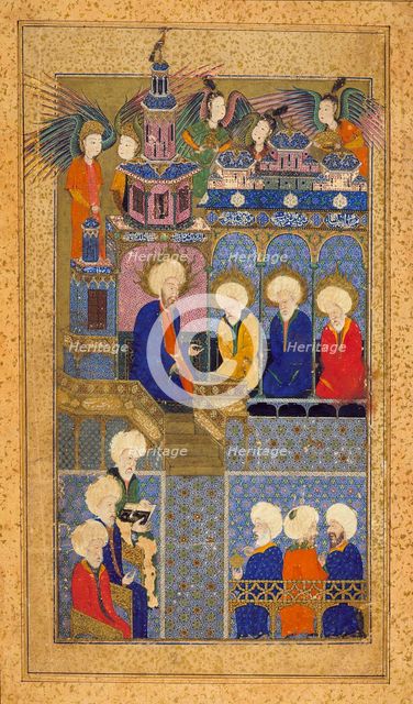 Sultan Suleyman in the Guise of King Solomon..., c1558. Creator: Unknown.