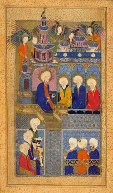 Sultan Suleyman in the Guise of King Solomon..., c1558. Creator: Unknown