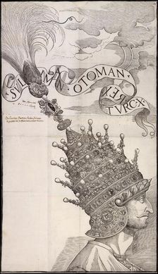 Sultan Suleyman the Magnificent Wearing the Jewel-Studded Helmet, ca. 1540-50., ca. 1540-50. Creator: Anon