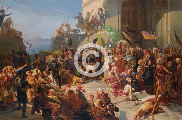 Sultan Selim III visiting General Sébastiani during the defence of Constantinople against the Britis